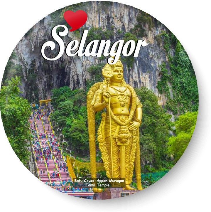 Love Selangor I Batu Caves - Appan Murugan Tamil Temple I Malaysia Diaries I Fridge Magnet Pack of 1-image-35