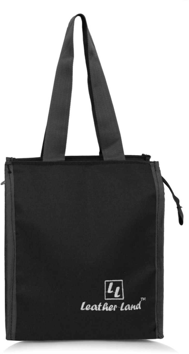 leather land Carry Bag Mens and Women BLACK Waterproof Lunch Bag-picture-18