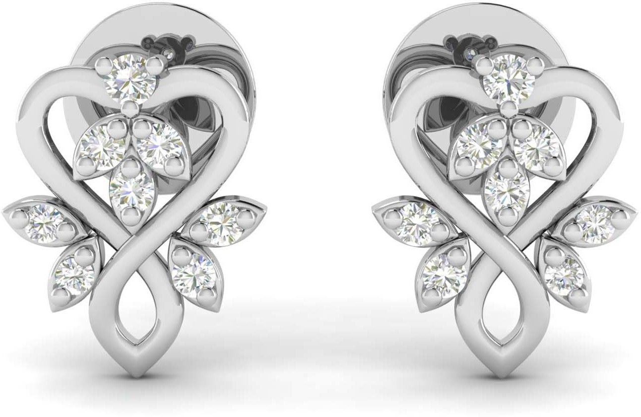 avsar Sachi White Gold 14kt Cubic Zirconia Stud Earring-image-29