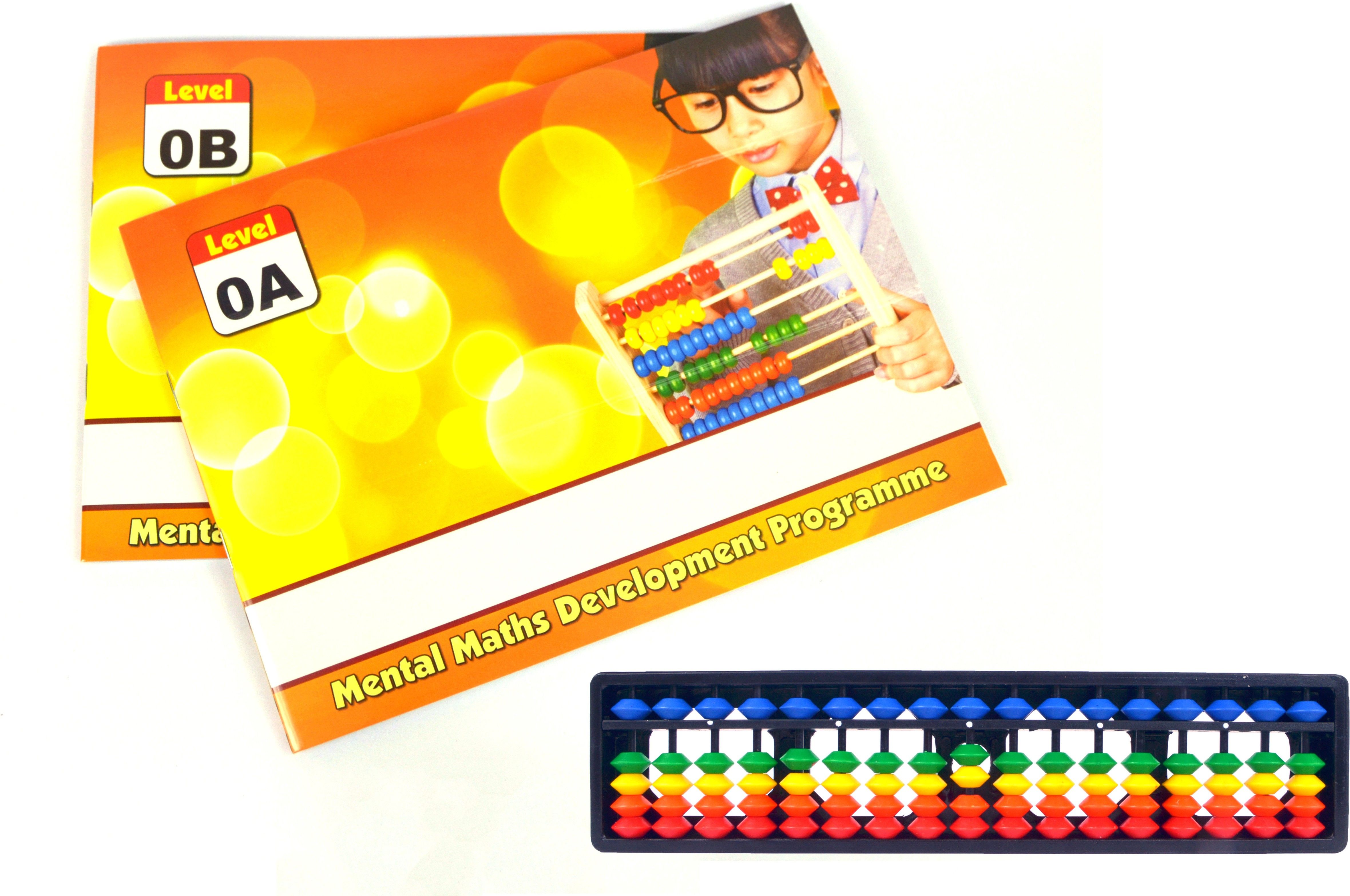 17 Rod Multicolor Abacus with 2 Practice Workbooks - Level 0