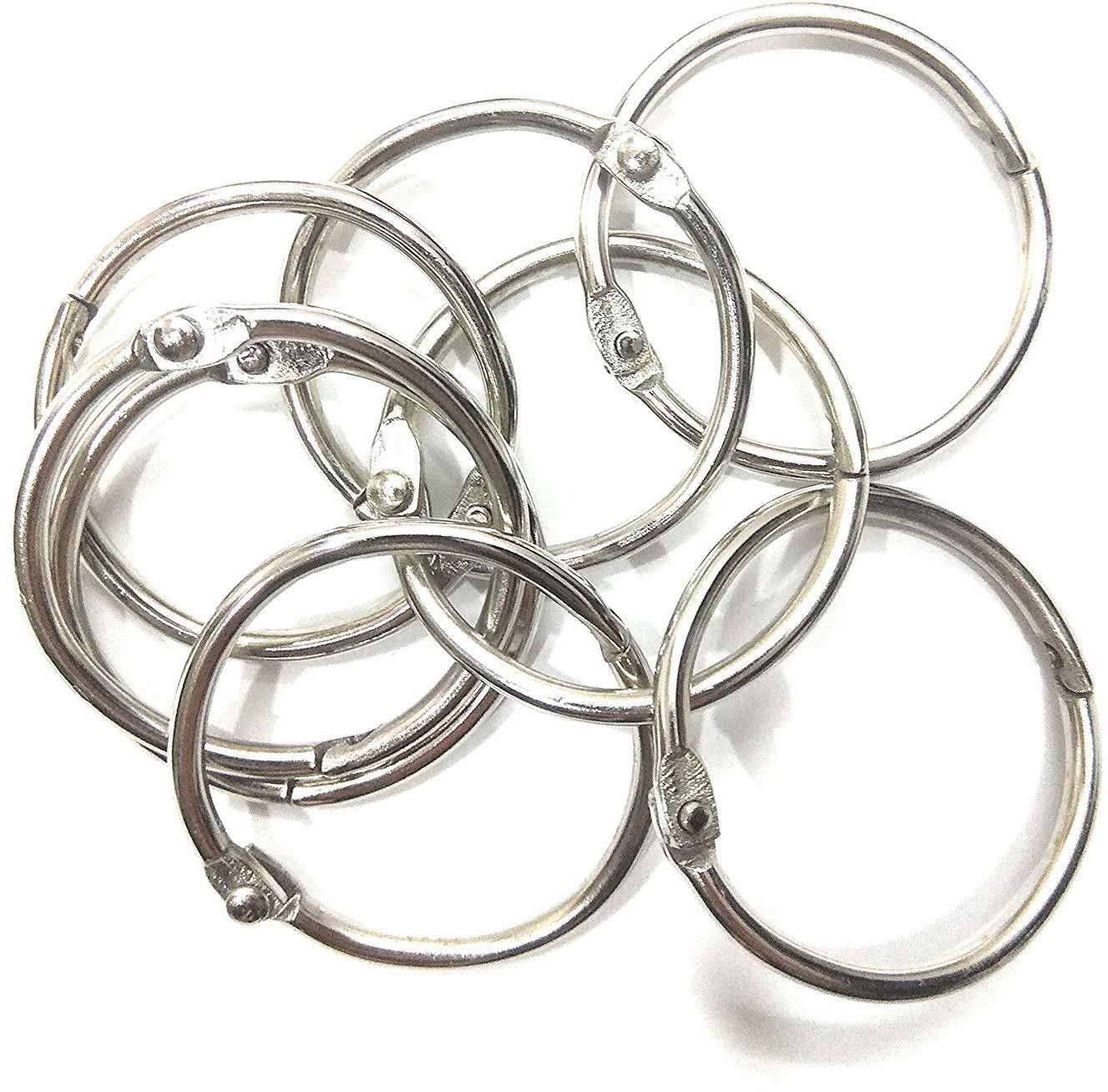 arham Metal Loose Leaf Book Binder Buckle Rings Scrapbook Sketchbook Craft Photo Album DIY Binding Ring 3 cm Theme, Scrapbook Kit image