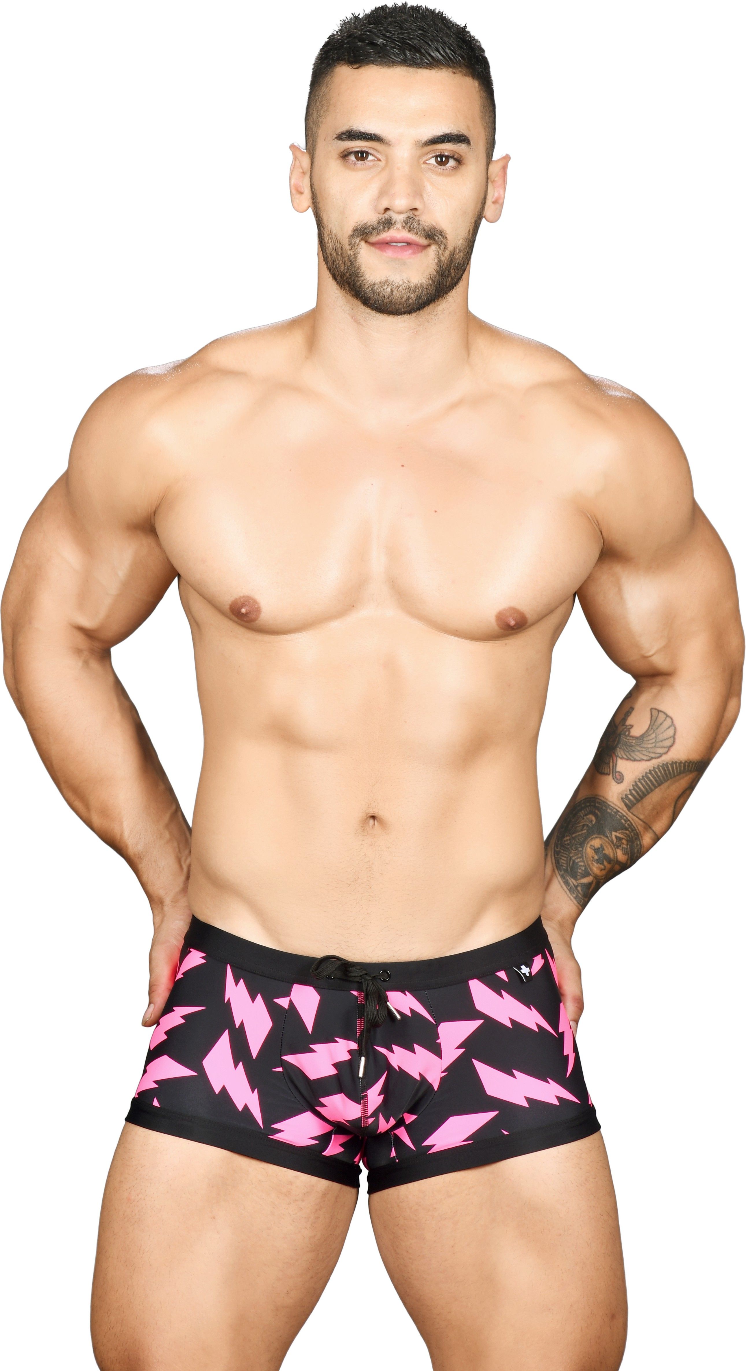 andrew christian Lightning Swim Trunk Self Design Men Trunk Multicolor Swimsuit-picture-34