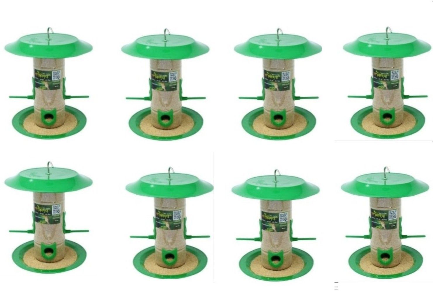 amijivdaya Medium Bird Food Feeder with hut Both Side Pack of 8 Window Bird Feeder Bird Feeder-picture-15