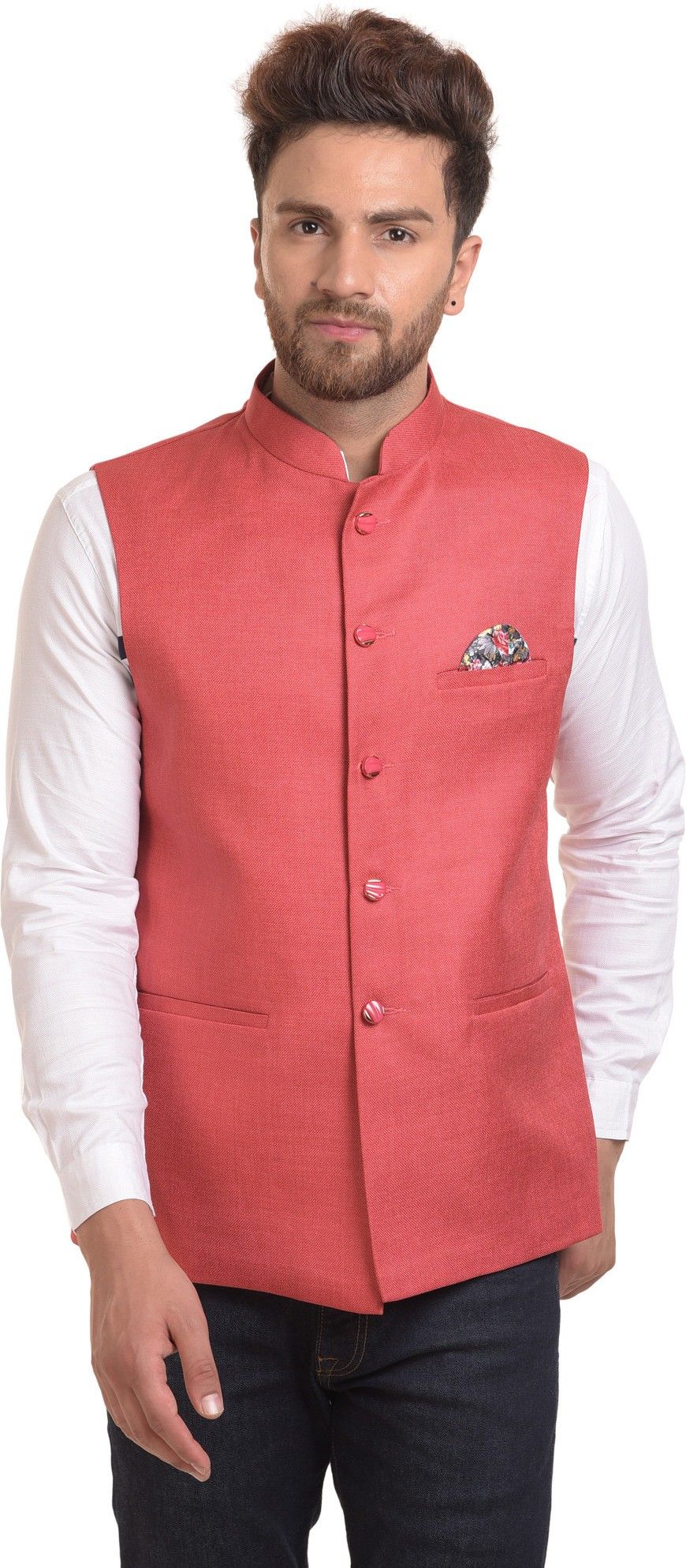 bis creations Self Design Men Waistcoat-picture-14