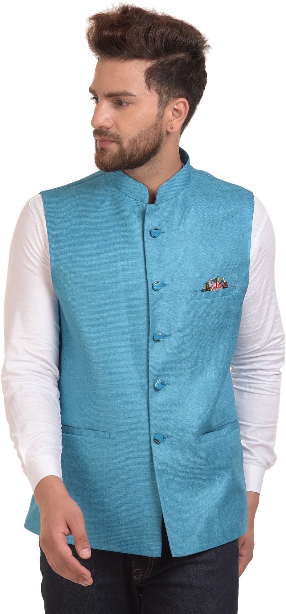 bis creations Self Design Men Waistcoat-picture-16
