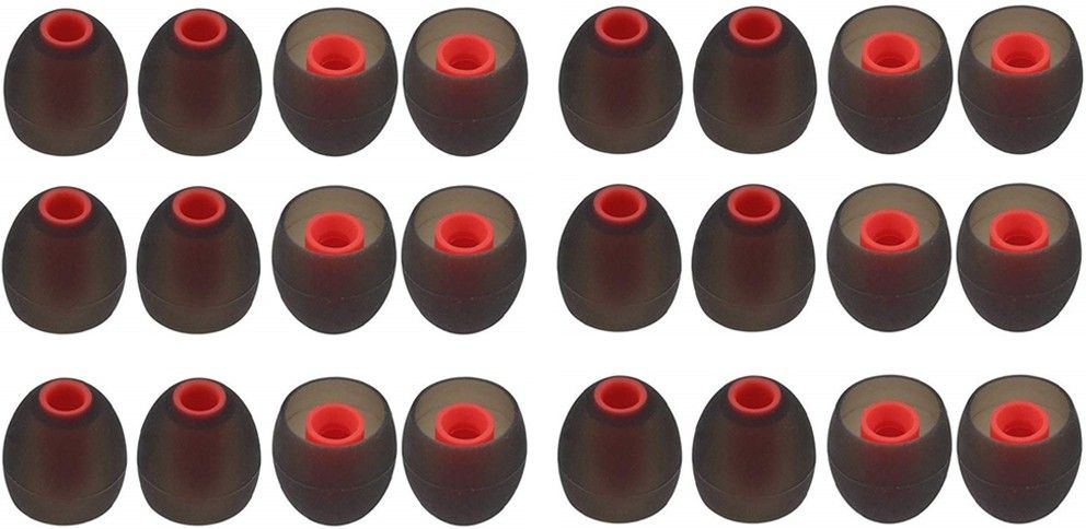YTM 24 pcs red earbuds rubber Silicon Earbuds (Size-M) In The Ear Headphone Cushion In The Ear Headphone In The Ear Headphone Cushion