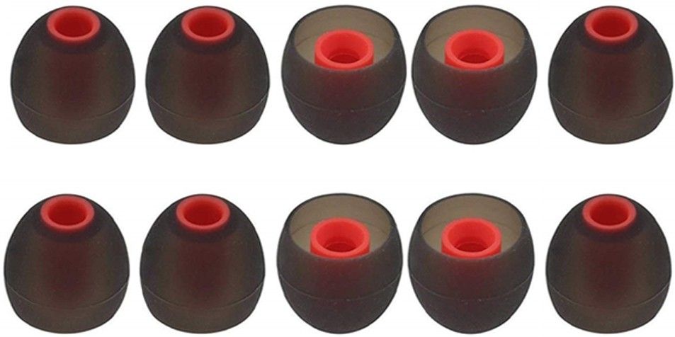 YTM 10 pcs Red Earbuds Rubber earphone tips replacement headphone ear cushion In The Ear Headphone Cushion-image-13