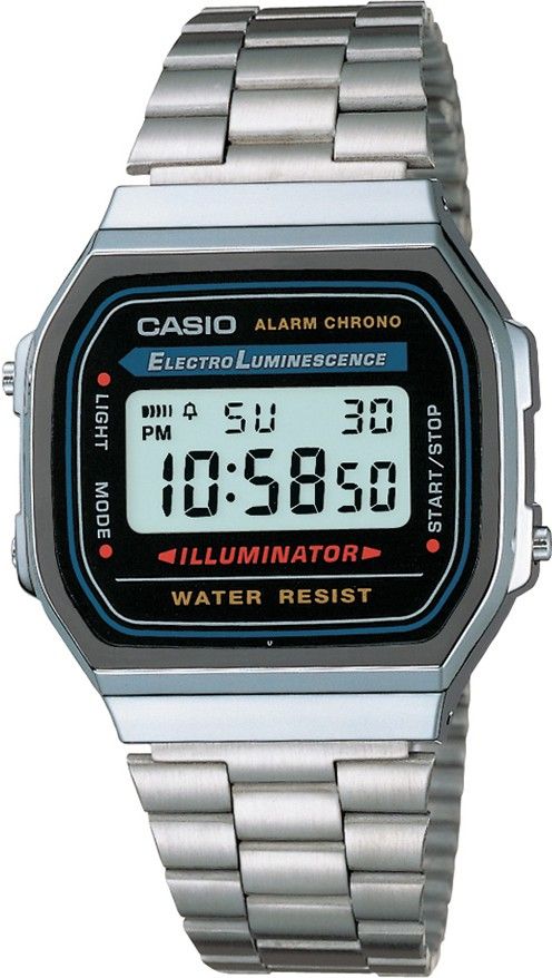 casio Vintage A168WA-1WDF Black Dial Silver Stainless Steel Band Digital Watch - For Men & Women D131-picture-14
