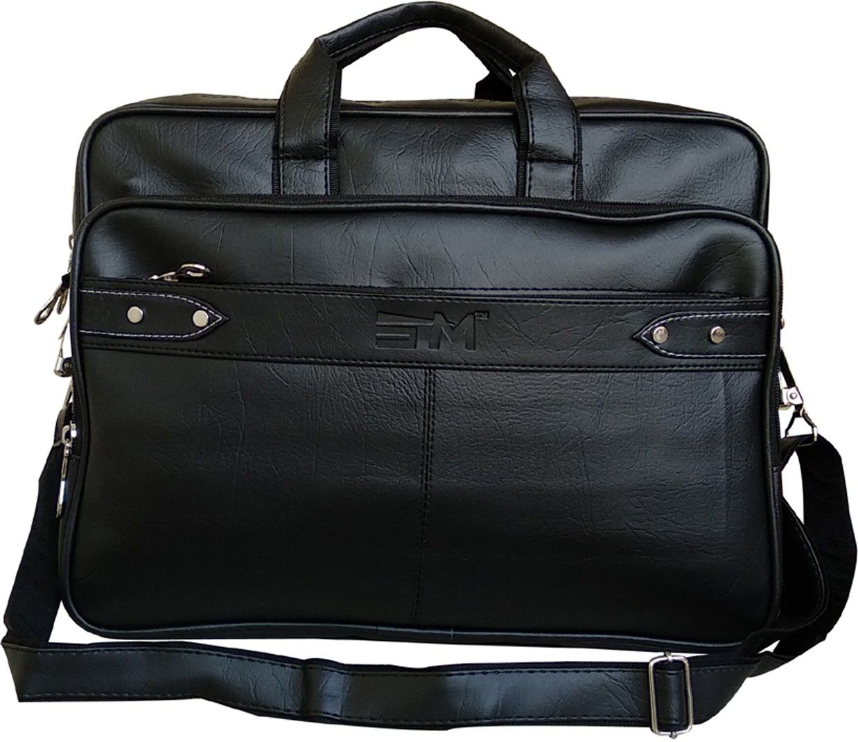 sm Men Black Messenger Bag - Extra Spacious-picture-24