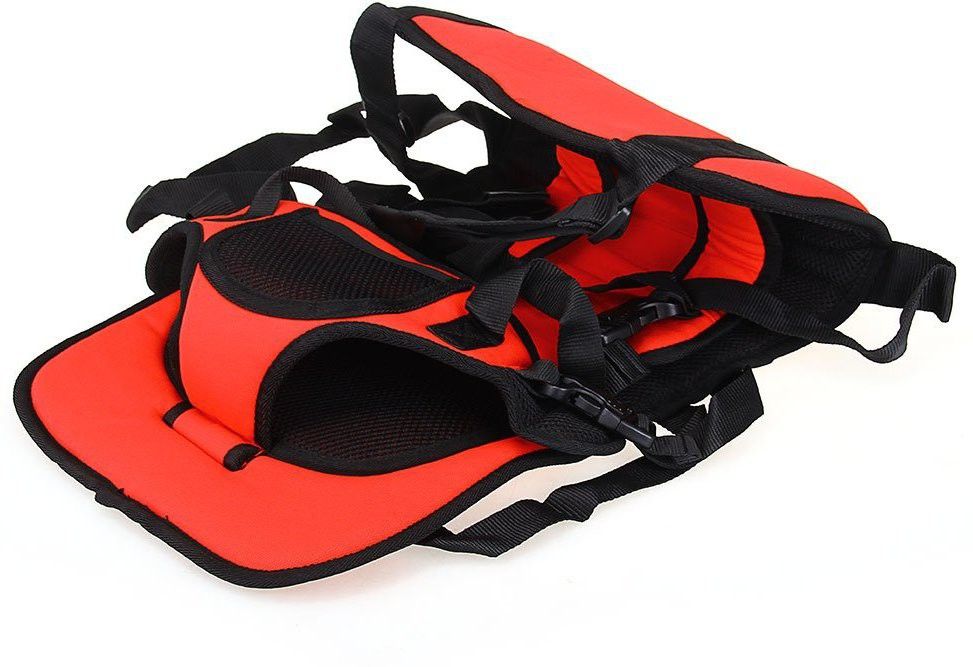 NEw Adjustable Baby Car Cushion Seat with Safety Belt (RED-colour) Strap on Breast Pillow