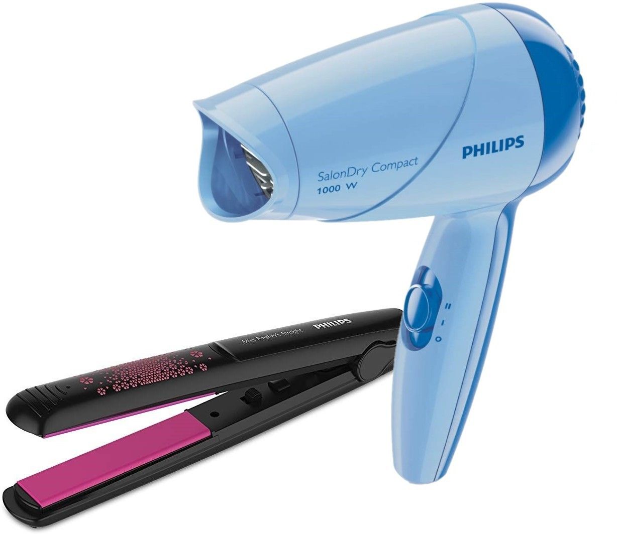 PHILIPS Hair Dryer HP8142/00 + Hair Straightener HP8302/06 Personal Care Appliance Combo