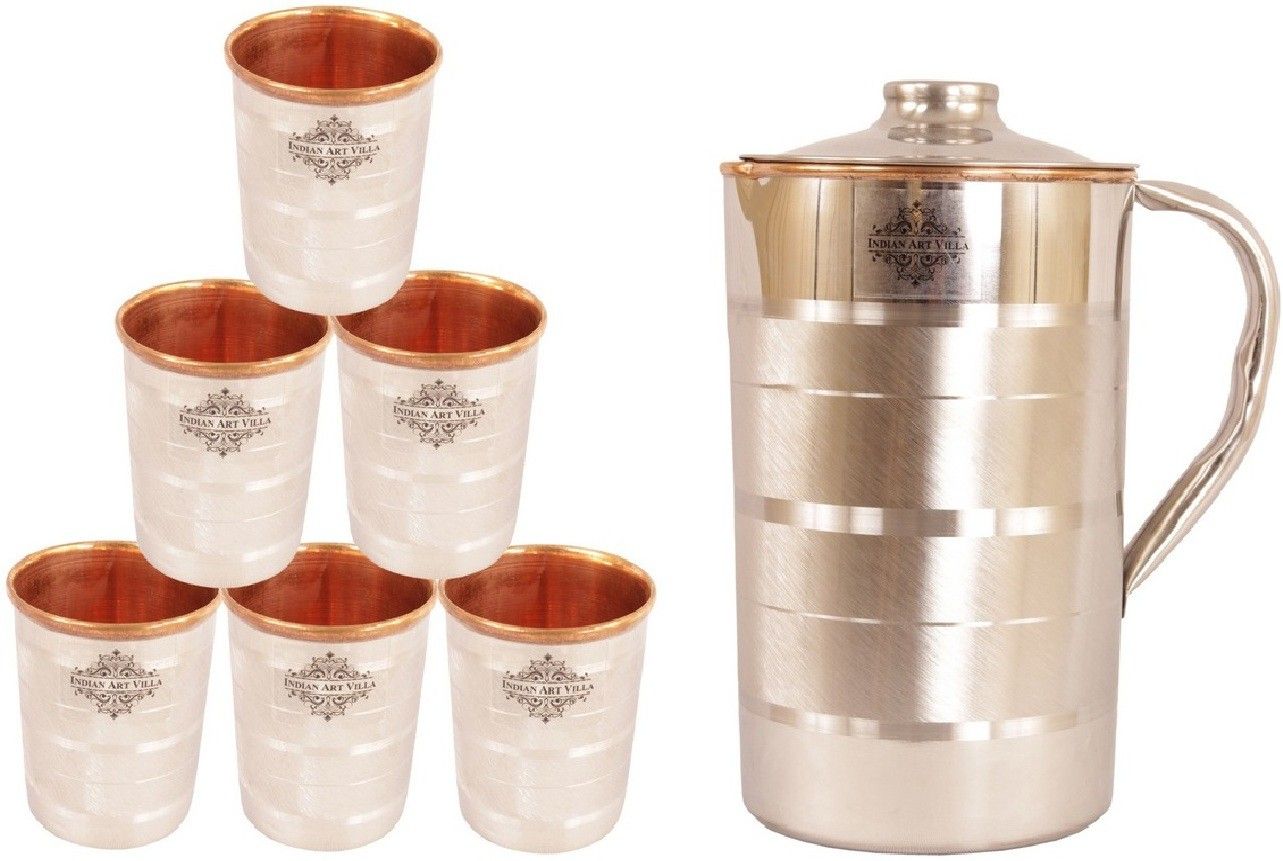 indianartvilla IAV-CB-1-140 B Jug Glass Set-picture-32