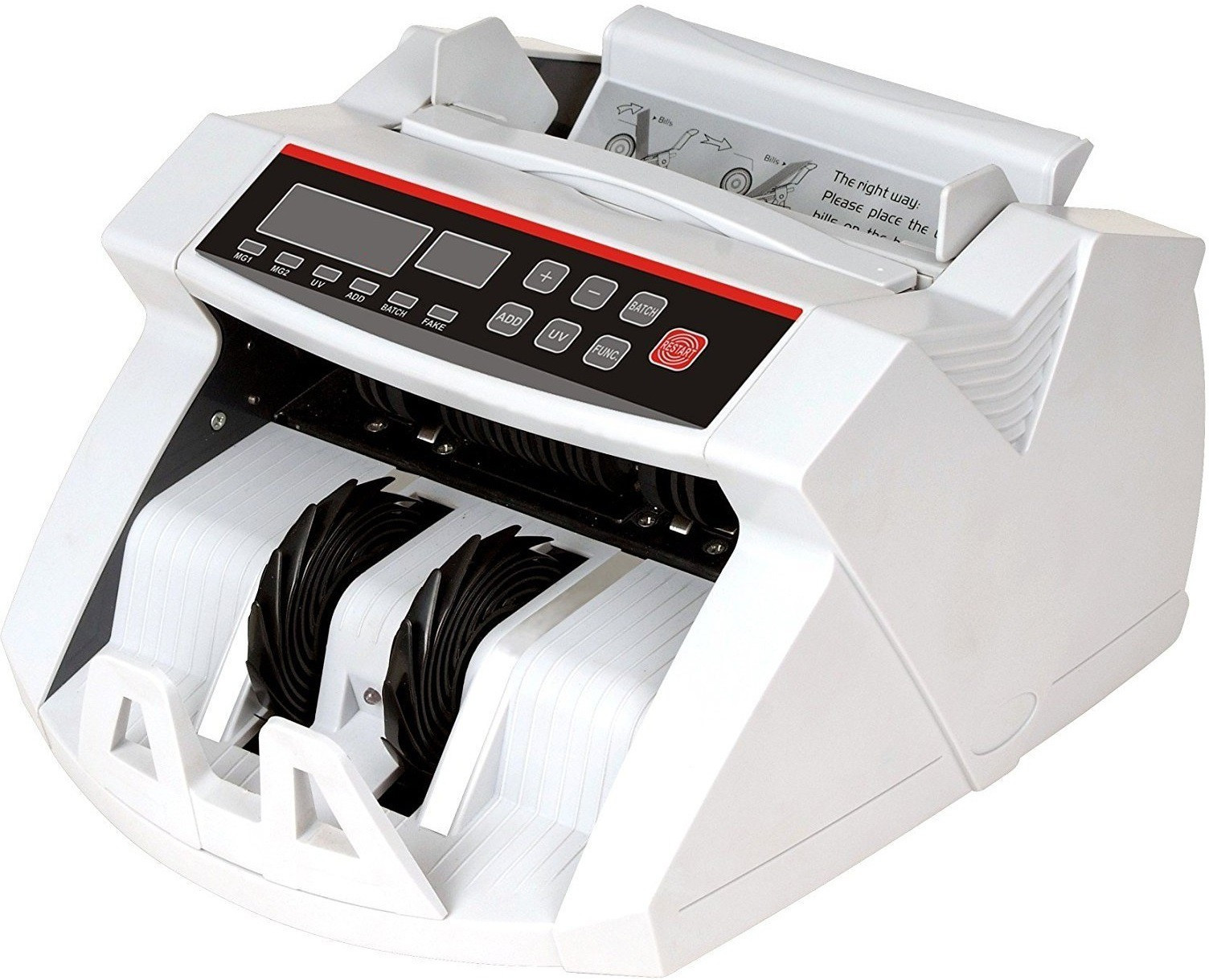 Drop2Kart Compatible with Old & New Indian Notes with Fake Note Detector and External LED Display Note Counting Machine image 1