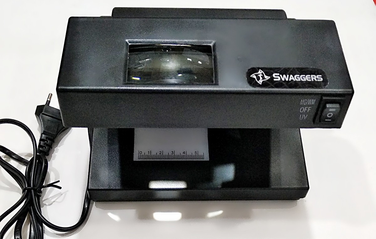 DRMS STORE LAMP UV,MG FAKE NOTE DETECTOR Countertop Currency Detector image 1