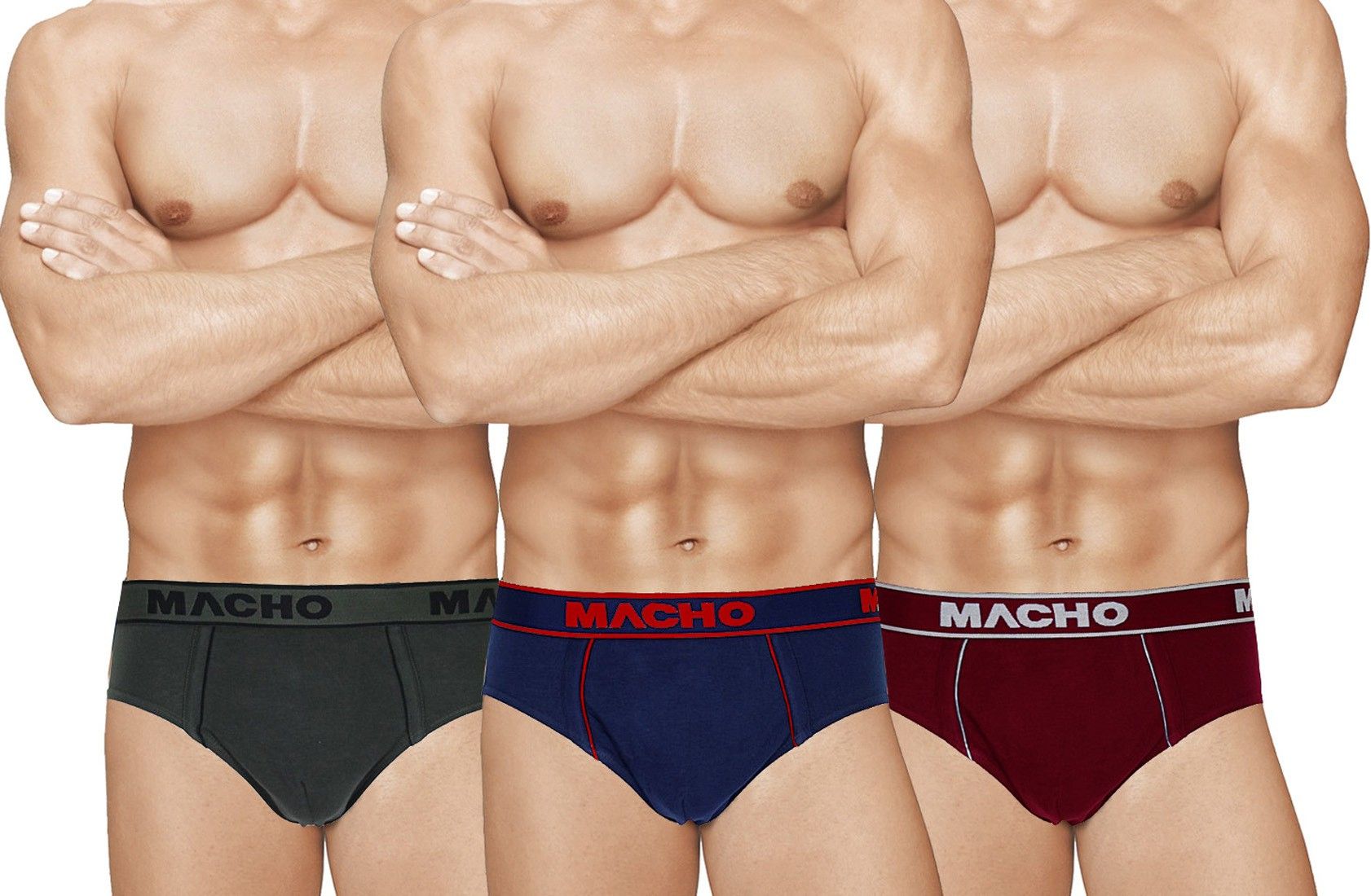 macho Pack of 3 Solid Men Brief-picture-21