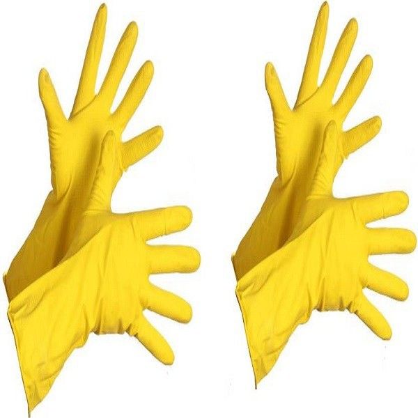 Rubber Hand Gloves Reusable (2 Pairs) Wet and Dry Glove Set (Large Pack of 4) Gardening Shoulder Glove-image-22