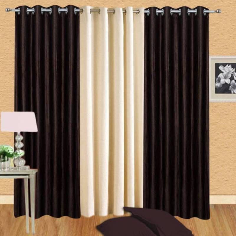 214 cm (7 ft) Door Polyester Curtain (Pack Of 3)-image-27