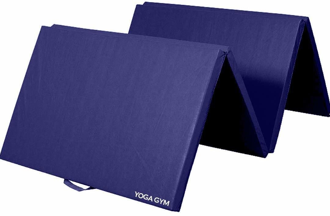 dinetic Gym/ Gymnastics/ Traveling/Tumbling High Destiny Foam Foldable Blue 12 mm Yoga Mat-picture-10