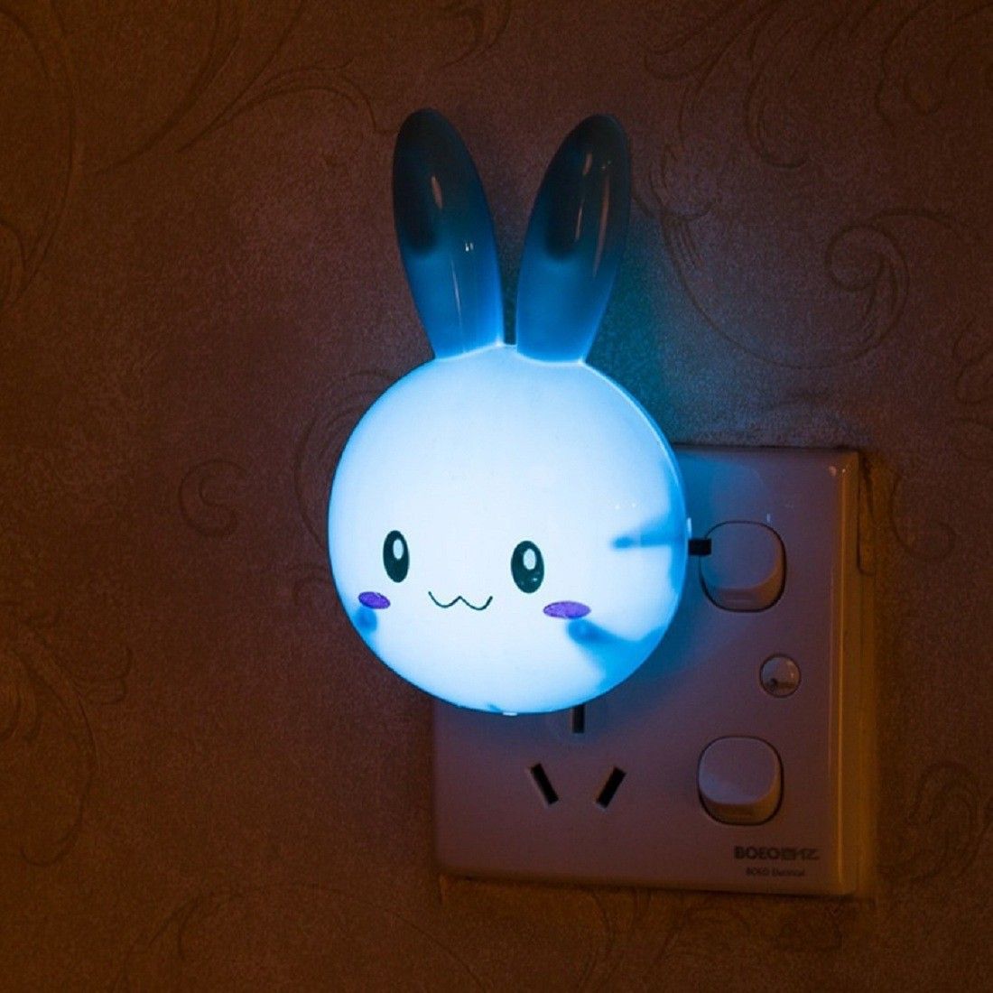 Rabbit LED Night Lamp Plug in Lamp Wall Socket Night Light Home Decoration Night Lamp-image-11