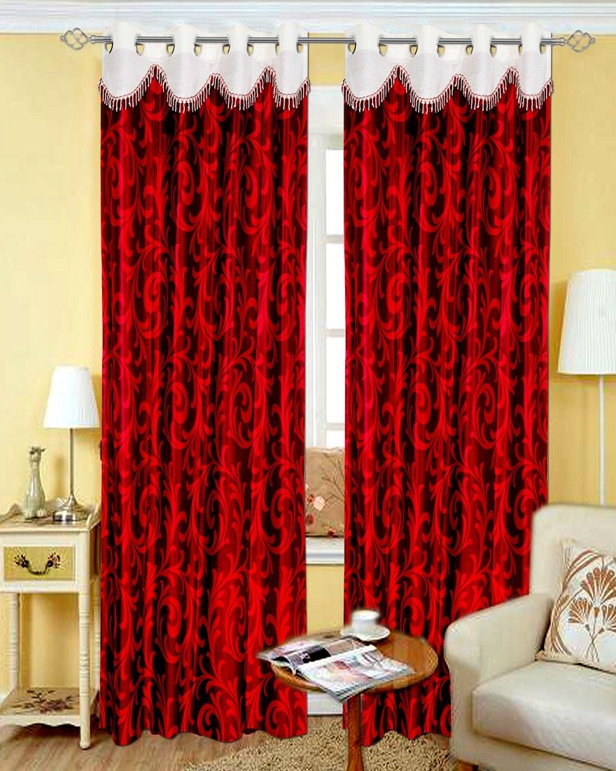 153 cm (5 ft) Polycotton Semi Transparent Window Curtain (Pack Of 2)-image-5