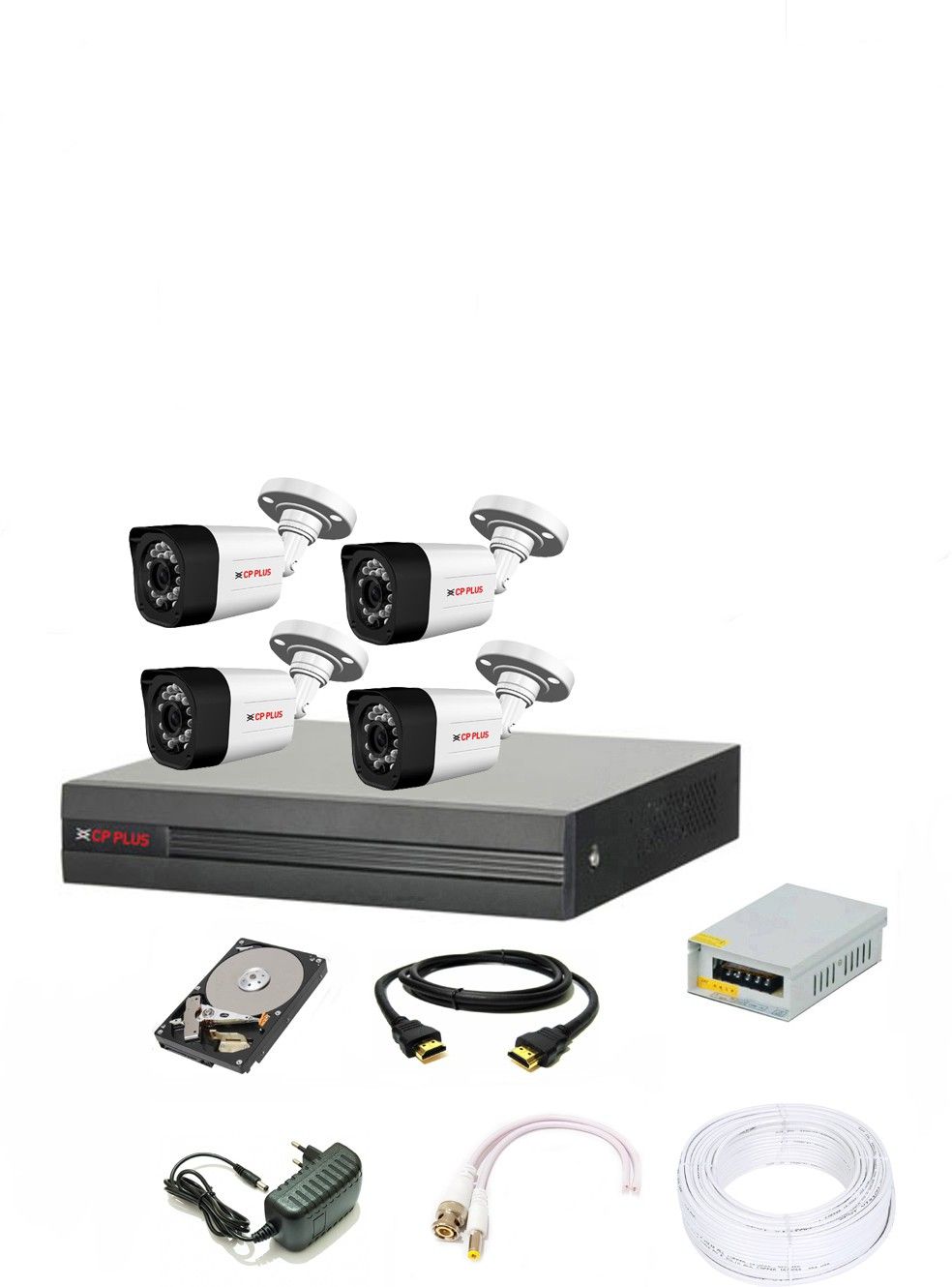 CP PLUS 4 Channal HD DVR 1080p 1Pcs,Outdoor Camera 2.4 MP 4Pcs,Full combo set Security Camera-picture-25