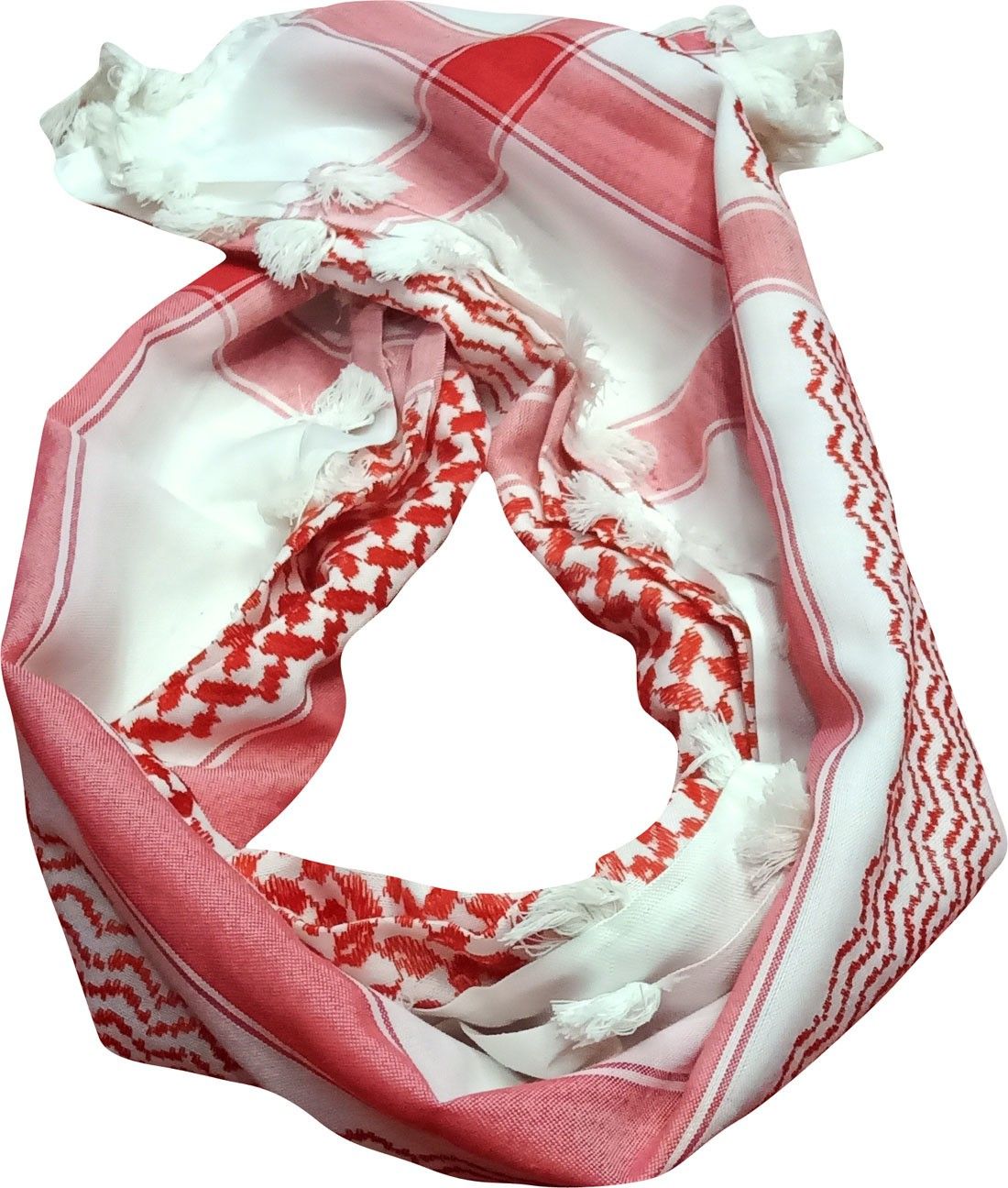 Self Design Cotton Blend Men Red Scarf