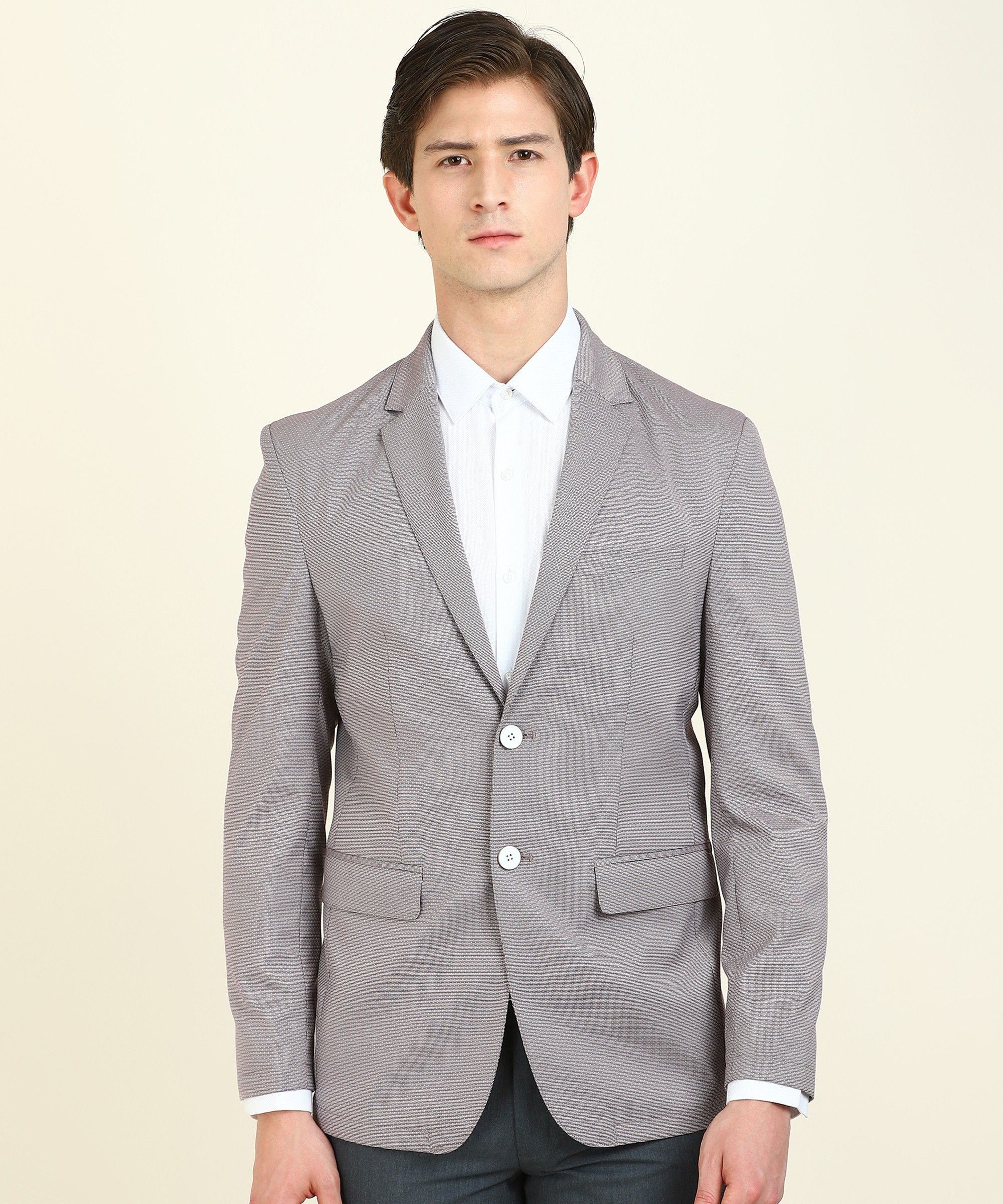 peter england Men Self Design Single Breasted Formal Blazer-picture-16