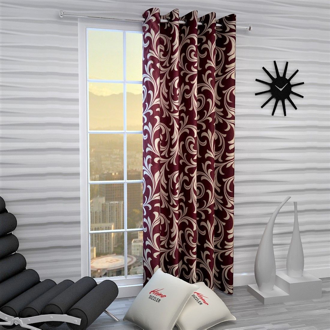 153 cm (5 ft) Polyester Semi Transparent Window Curtain Single Curtain-image-12