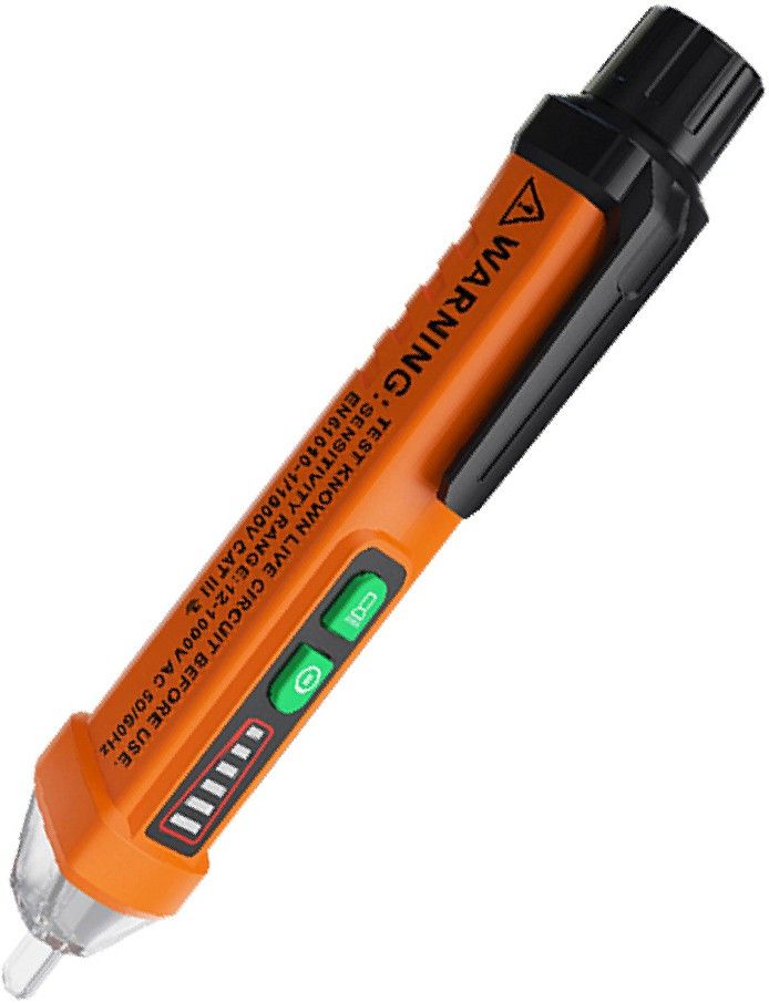 Voltage Detector PEAKMETER PM8908C Non-Contact Voltage Tester 50-60Hz AC 12-1000V Pen Circuit Detector Electrical Tool with Work Light Analog Voltage Tester-image-8
