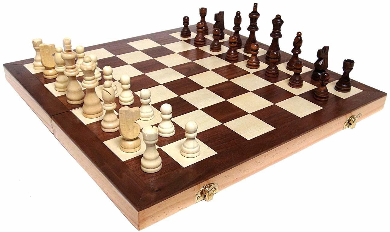 chess master Classic folding with lock check & Mate Durable chess board 40.64 cm Chess Board-image-17