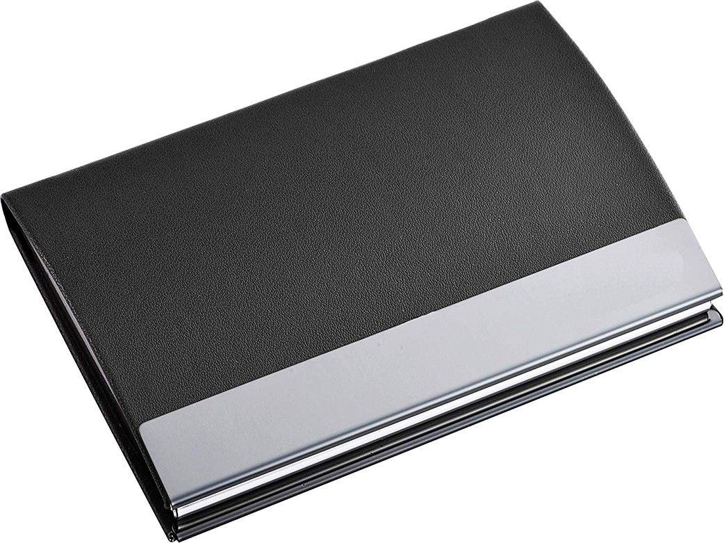 Black Stainless Steel Pocket Business Credit Debit 6 Card Holder-image-32