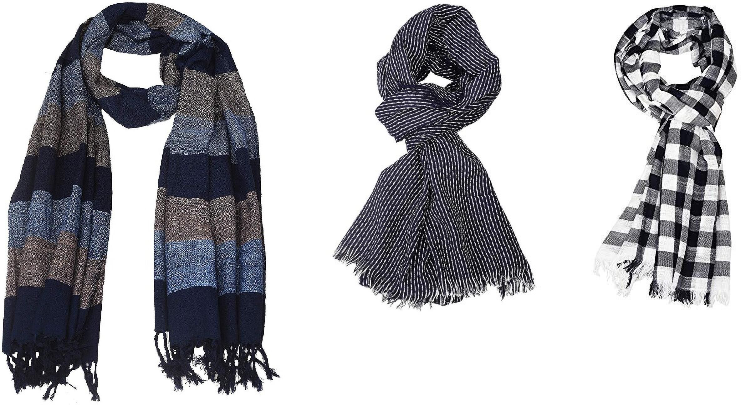 Checkered Pure Cotton Men Multicolor Fancy Scarf-image-30