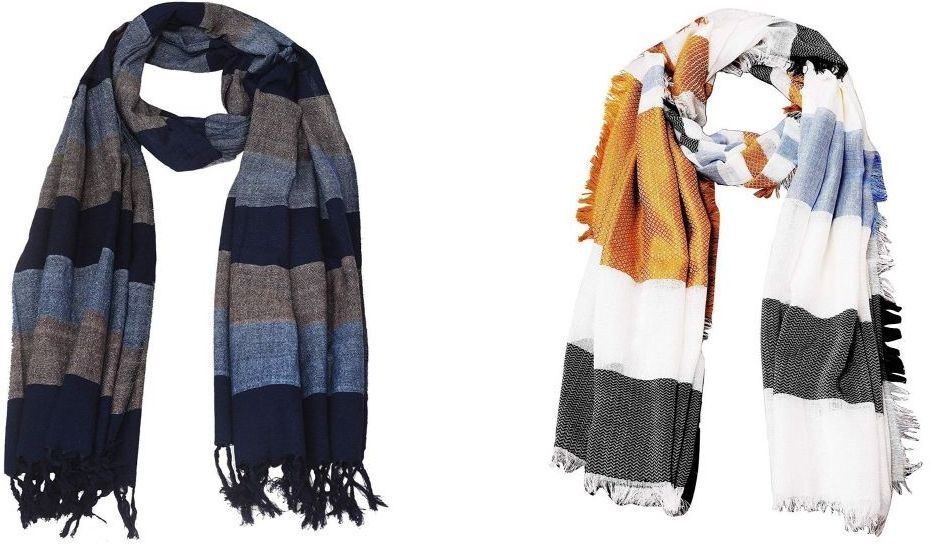 aimee Striped Pure Cotton Men Multicolor Fancy Scarf-picture-21