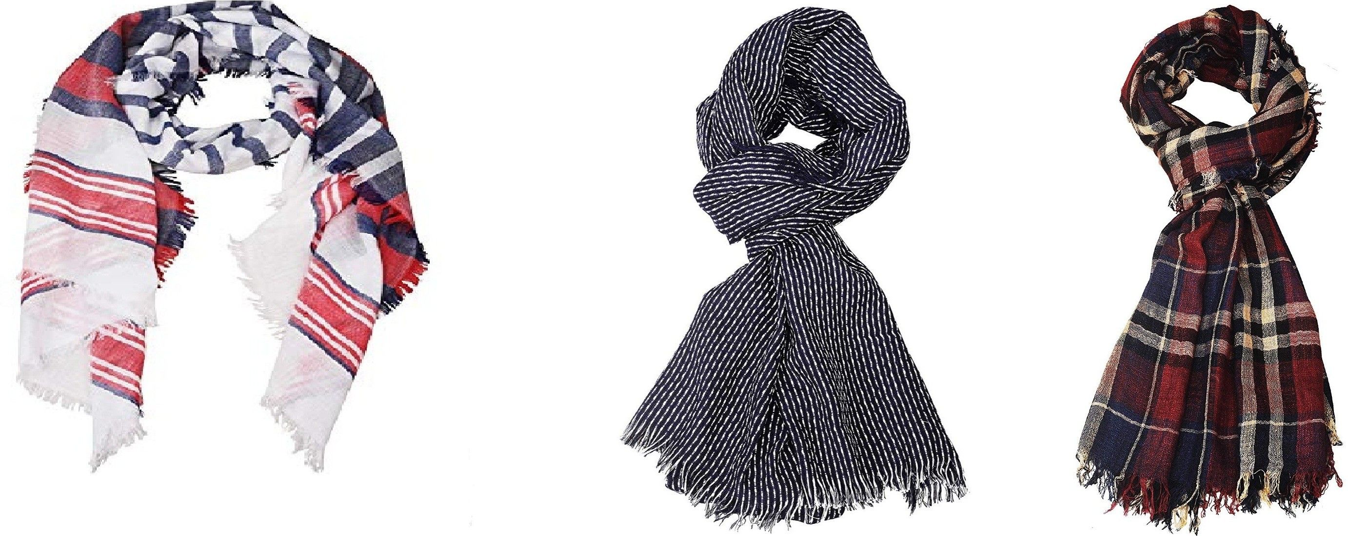 aimee Self Design Pure Cotton Men Multicolor Fancy Scarf-picture-35