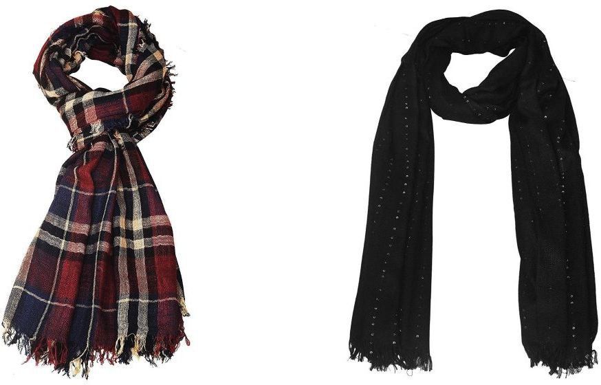 aimee Self Design Pure Cotton Men Multicolor Fancy Scarf-picture-45