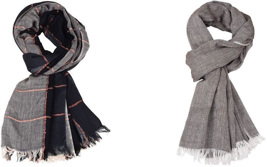 aimee Self Design Pure Cotton Men Multicolor Fancy Scarf-picture-44