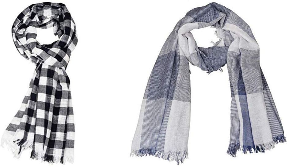 Checkered Pure Cotton Men Multicolor Fancy Scarf-image-33