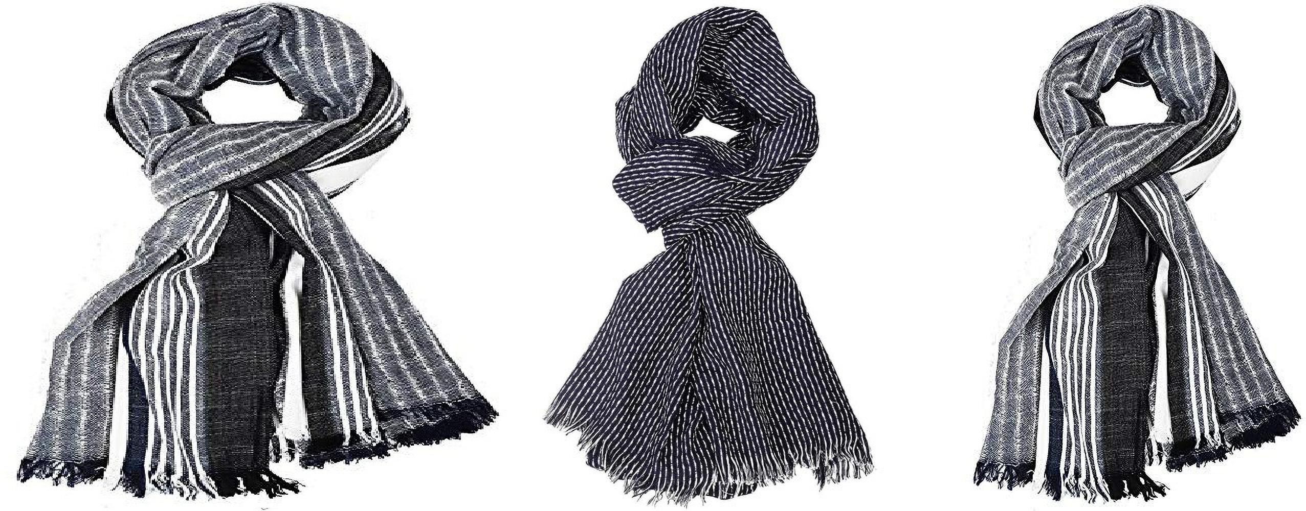 aimee Striped Pure Cotton Men Multicolor Fancy Scarf-picture-10