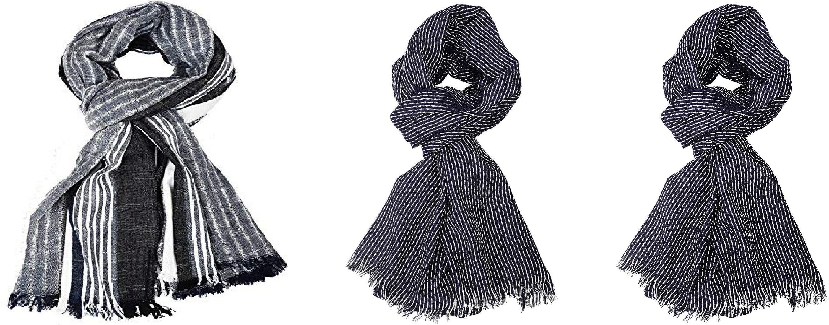 aimee Self Design Pure Cotton Men Multicolor Fancy Scarf-picture-17