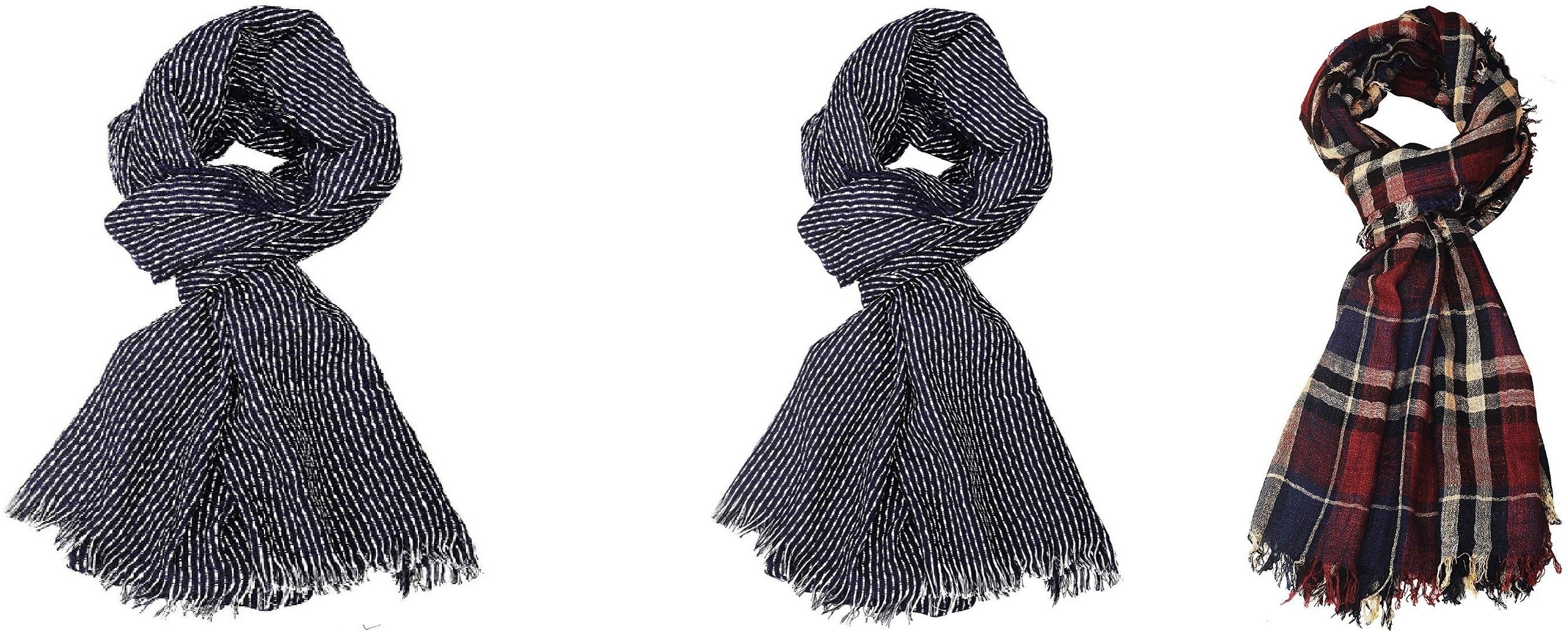 aimee Self Design Pure Cotton Men Multicolor Fancy Scarf-picture-16