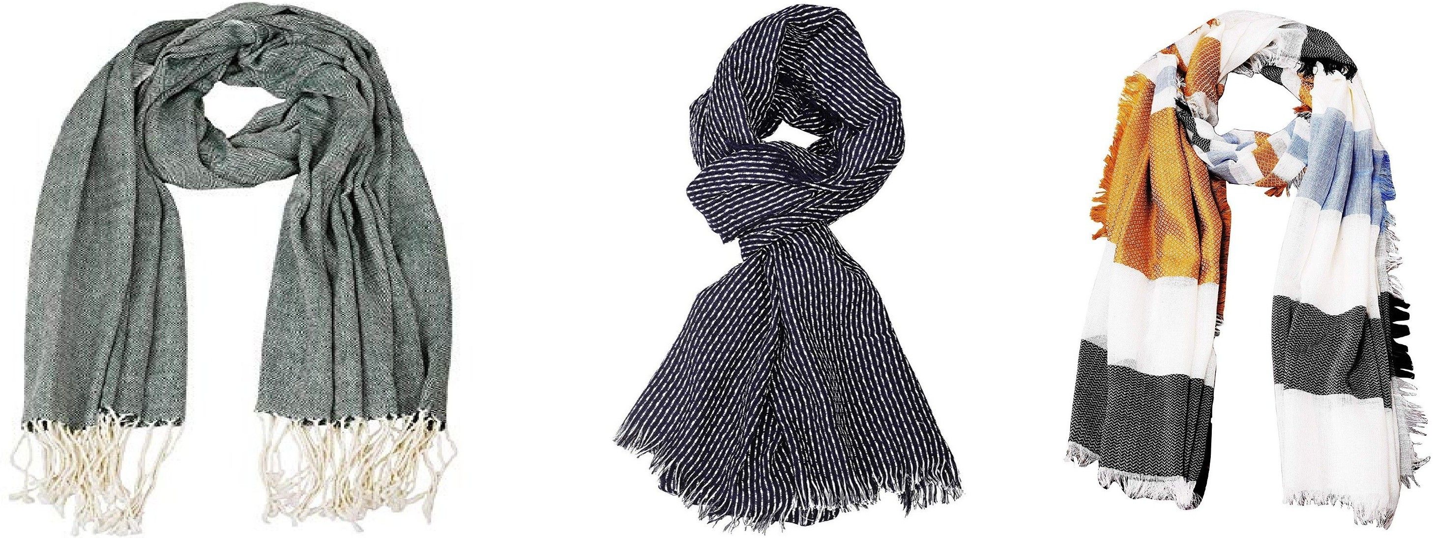 aimee Self Design Pure Cotton Men Multicolor Fancy Scarf-picture-16