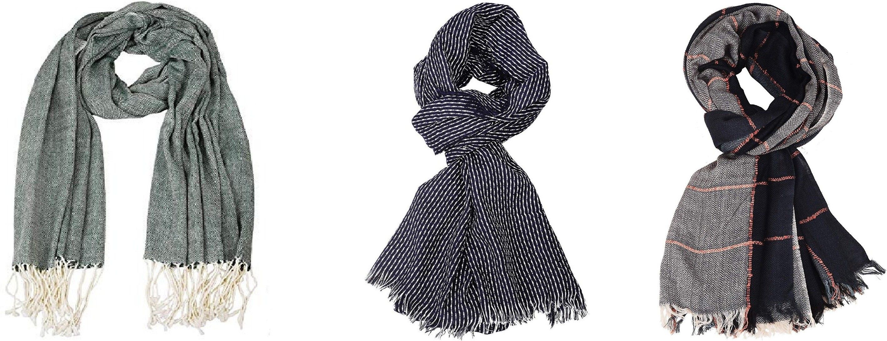 aimee Self Design Pure Cotton Men Multicolor Fancy Scarf-picture-29