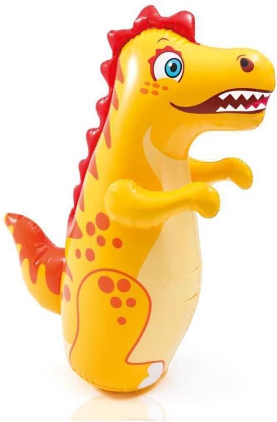 Original Inflatable Dinosaur Hit Me Inflatable Bouncer (Yellow) Inflatable HitMe Toys