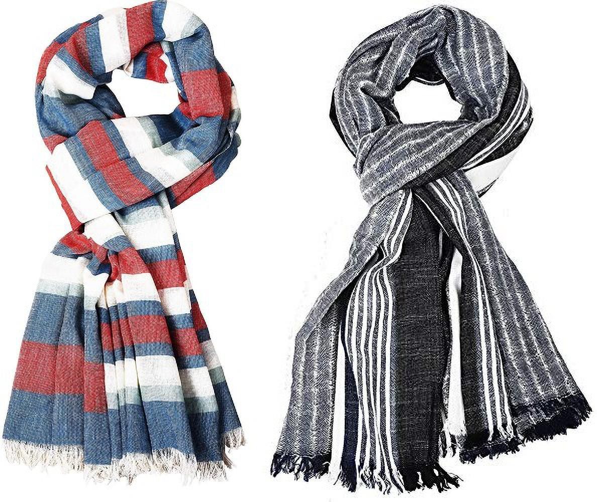 Striped Pure Cotton Men Multicolor Stole-image-47