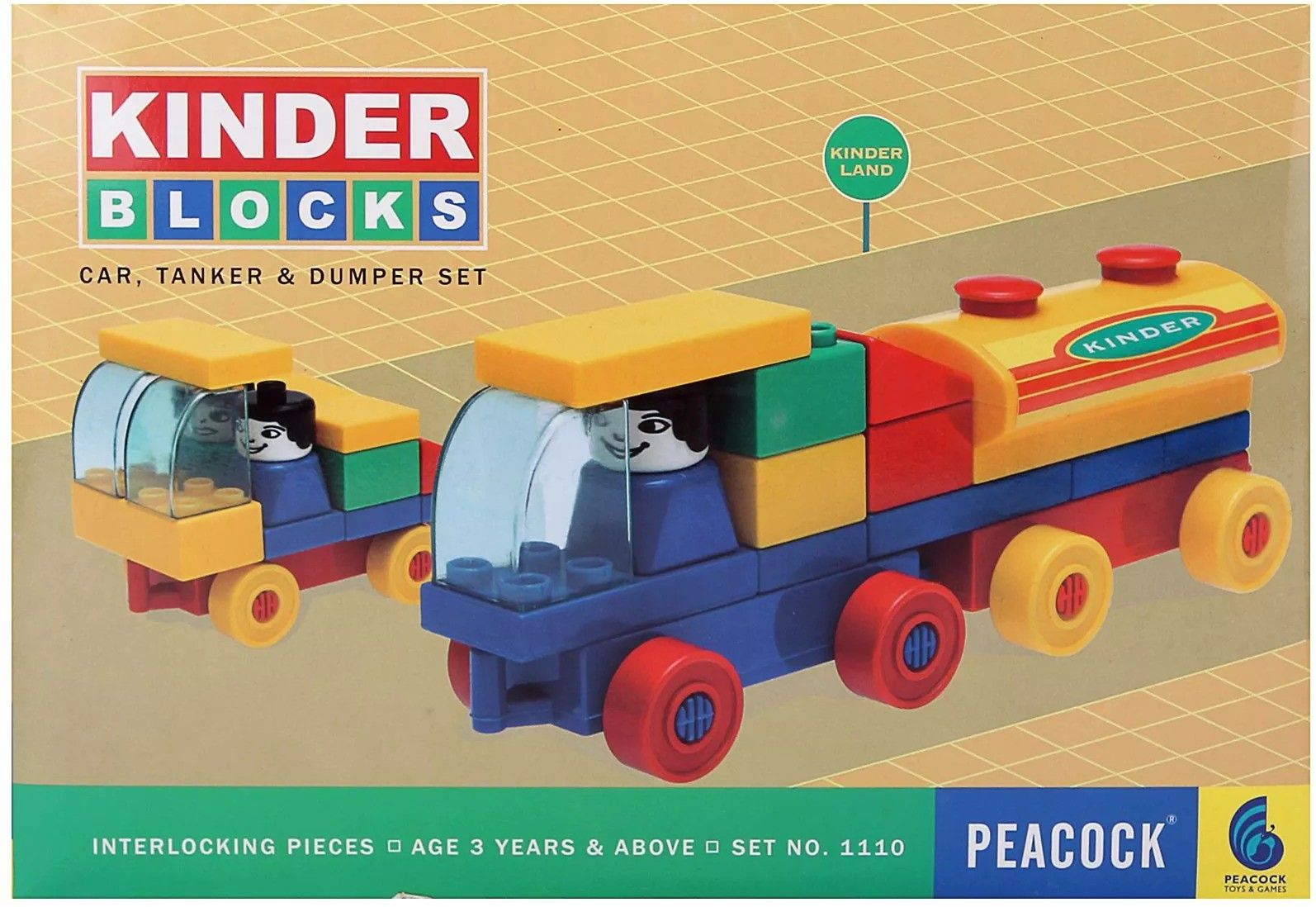 Kinder Blocks Car,Tanker & Dumper (3 in 1) by Party Shopping-image-9