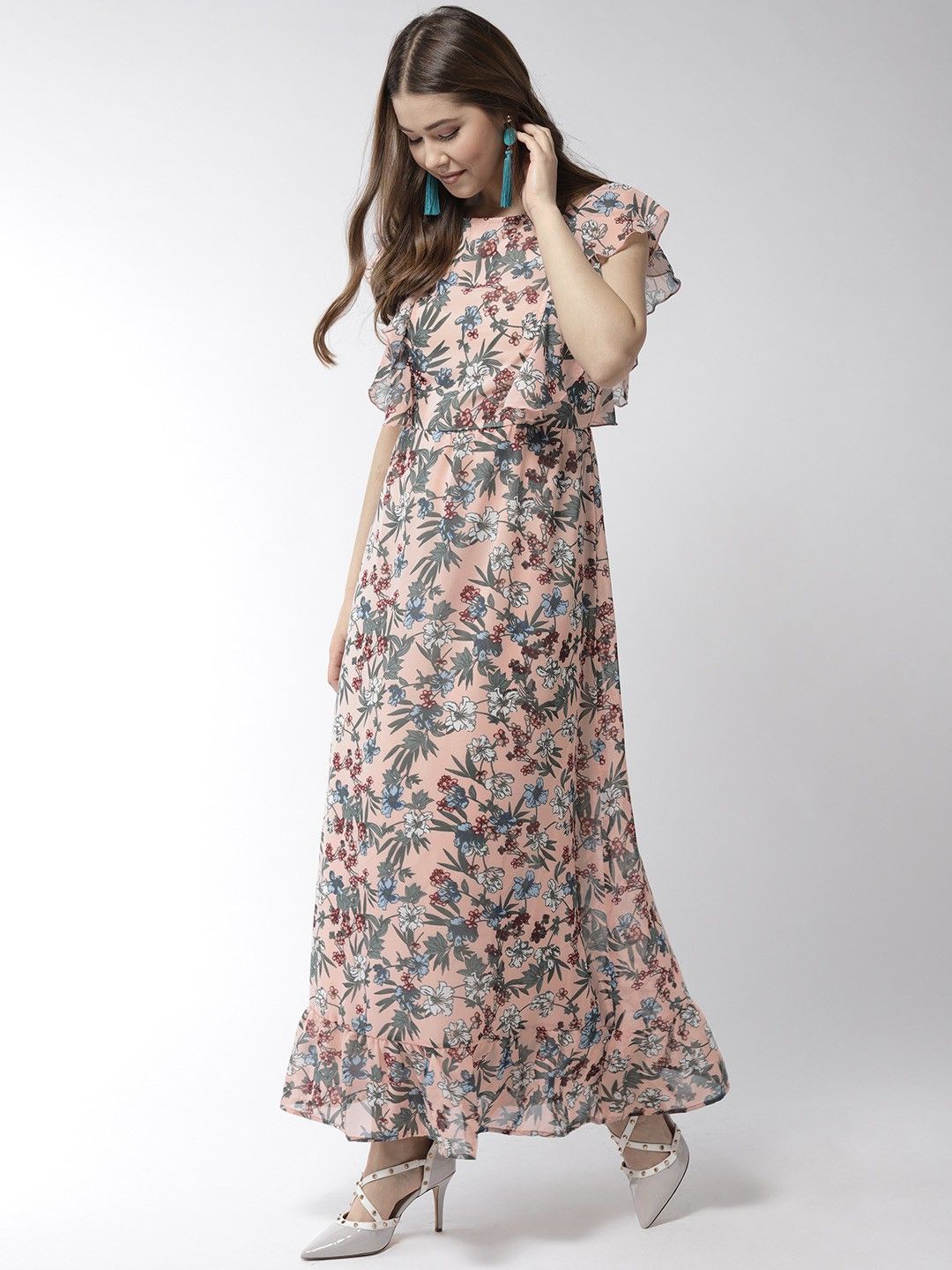 Women Maxi Multicolor Full Length Dress-image-33