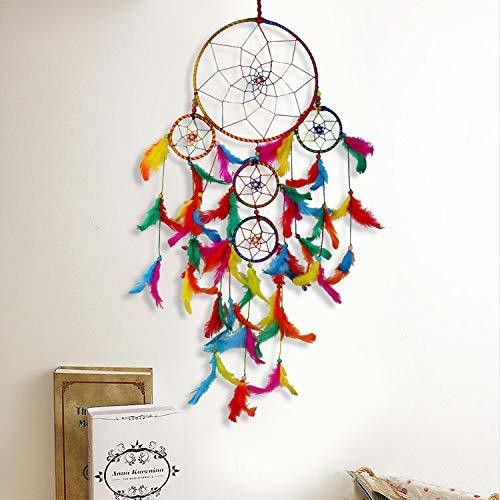pnasgl Home Decor, Dream Catcher Wall Hanging for Bedroom Balcony Feather Dream Catcher Feather Dream Catcher-picture-11