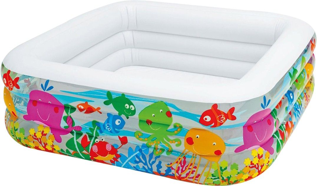 Inflatable Swim Centre Clearview Aquarium Pool, 62.5"L x 62.5"W x 19.5"H(1.59m x 1.59m x 50cm)Inflated Inflatable Swimming Pool
