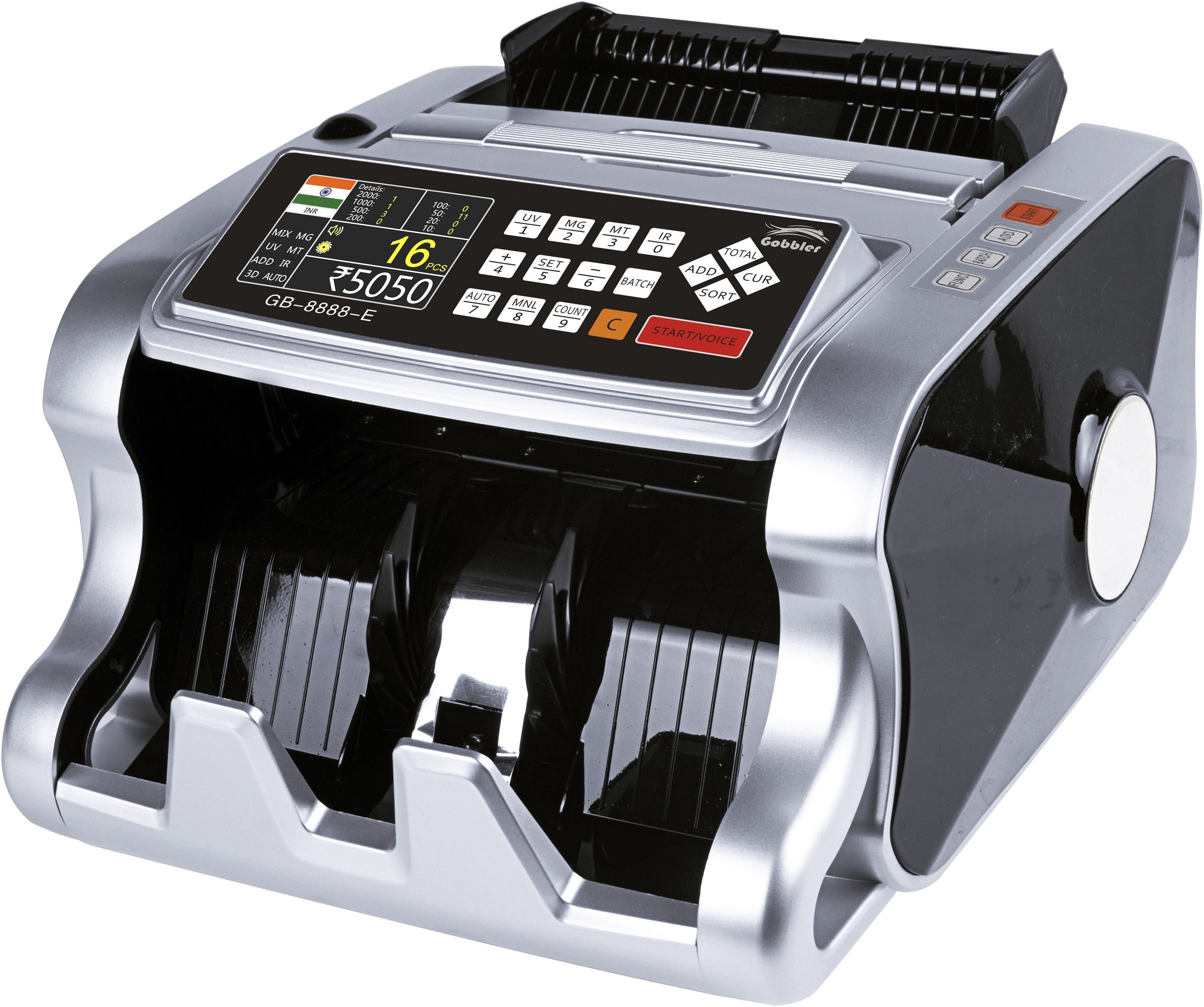 GOBBLER GB 8888-E Mix Note Value Counting Machine with Fake Note Detection Fully Automatic Note Counting Machine-picture-25