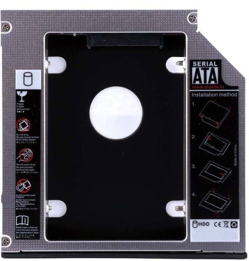 Teratech 9.5mm Universal 2nd Hard Drive Bay Caddy For CD/DVD-ROM,Laptop,Macbook PRO 2.5 Internal Hard Drive Enclosure/HDD Caddy (For Serial ATA/ Universal 2.5" HDD/SSD, Black) Second HDD Caddy Internal Optical Drive-picture-10
